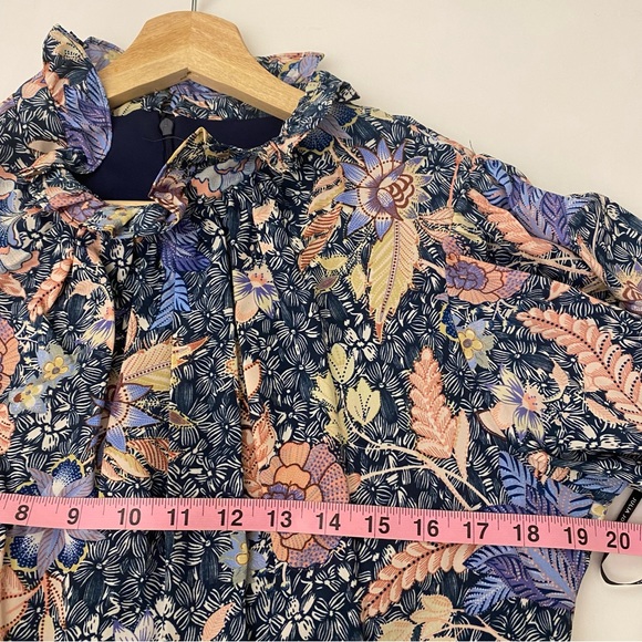 Julia Jordan || Mock Neck Floral + Paisley Dress Blue Pink 12 NWT - Picture 7 of 10